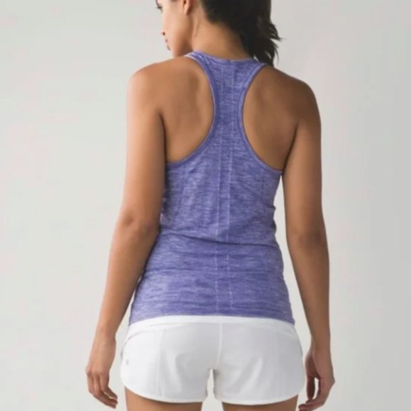 Lululemon Swiftly Tech Racerback Heathered Iris Flower Purple Lavender Size 6 - Picture 4 of 10